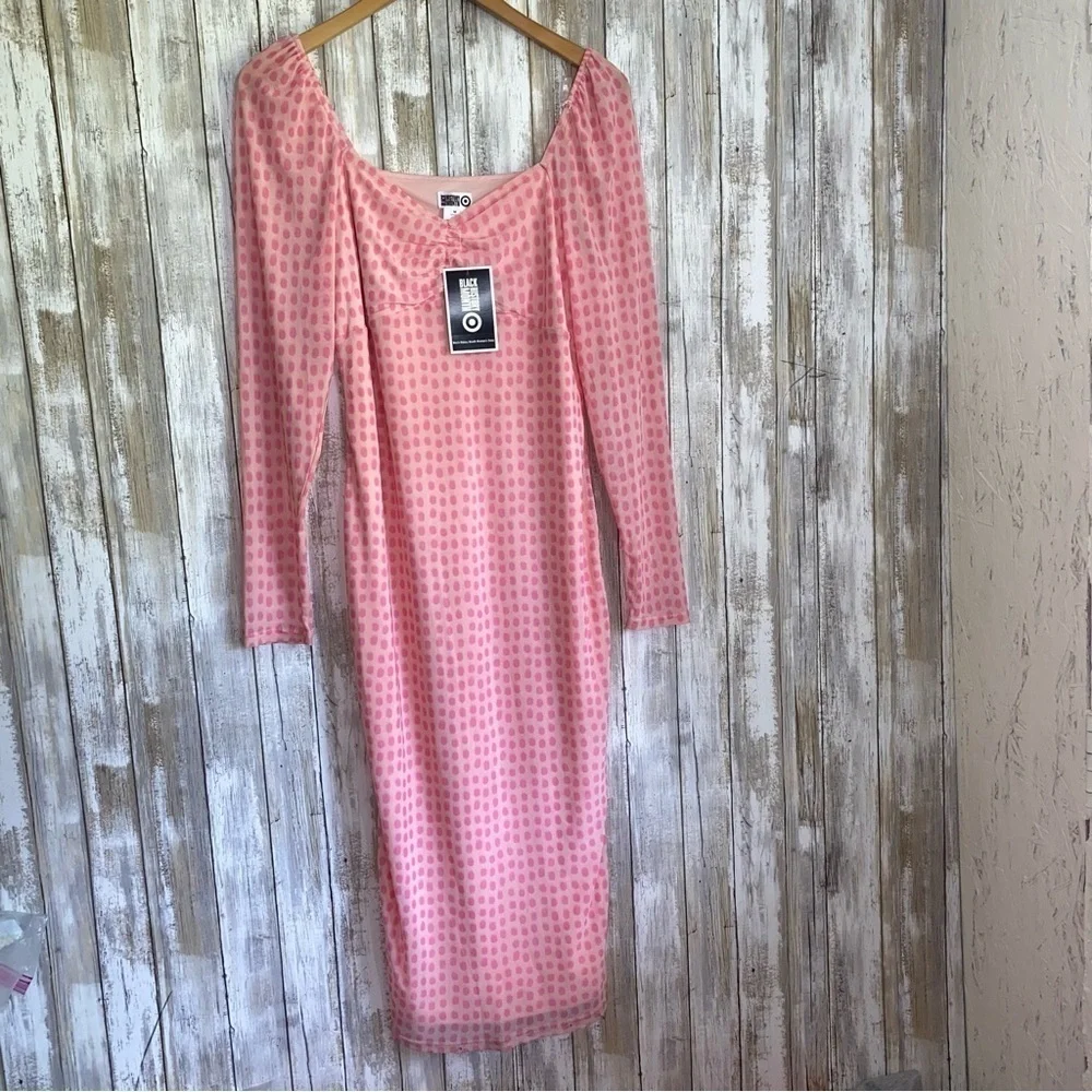 NWT House of Aama A-line Midi Polka Dot Dress For Target - Picture 2 of 7